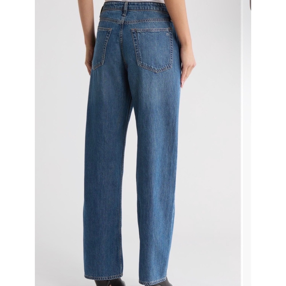 Rag & Bone Lori Jeans 28 Dark Wash Mid Rise Wide Leg Denim streetwear casual - Picture 2 of 7